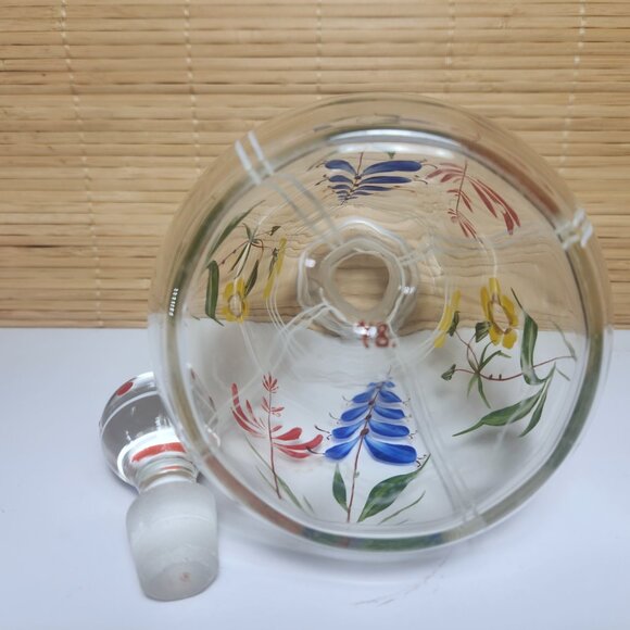 Hand Painted Decanter Crystal Glass Victorian Edwardian Bristol Glass - Picture 10 of 10